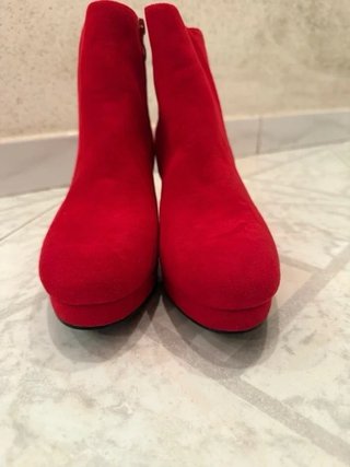 Stivaletti donna rossi con tacco