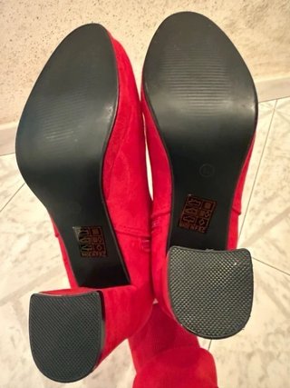 Stivaletti donna rossi con tacco