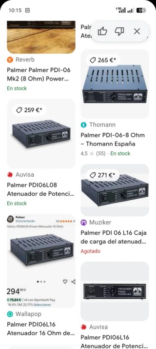 Atenuador potencia Palmer PDI06 MkII Power Pad