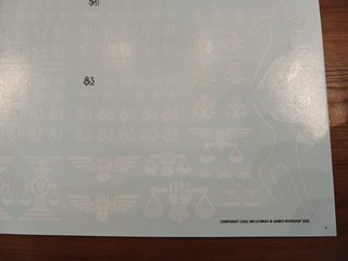 X1 Adeptus Arbites Transfer Sheet Warhammer 40k