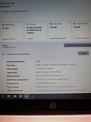 Portatil HP EliteBook 840 G3