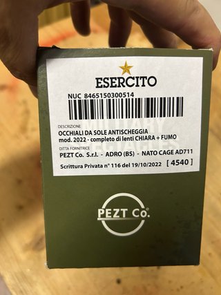 Occhiali balistici PEZT Co. Nuovi