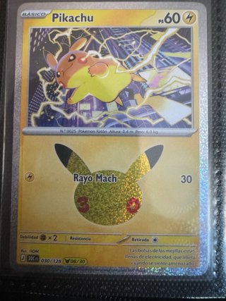 Pikachu 30 Aniversario Carta Pokémon (se negocia)
