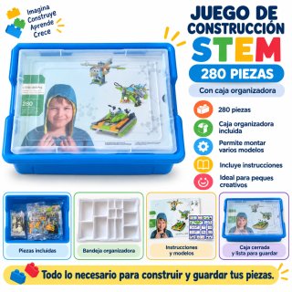 Juego Construcción STEM 280 Piezas + Caja