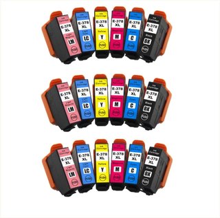 Pack 18 Cartuchos Tinta Epson 378XL Compatibles