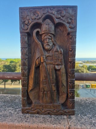 Retablo San Agustín madera maciza
