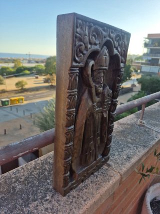 Retablo San Agustín madera maciza