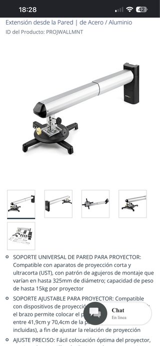 Soporte de Pared para Proyector unidades 4
