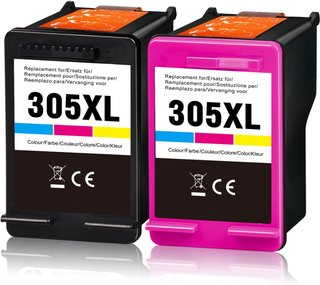 2 cartucce 305 XL per HP nero e colori