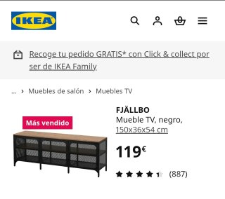 4 Muebles de Salón TV Ikea Fjällbo