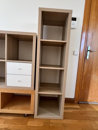 Mueble modular IKEA KALLAX roble claro + cajones