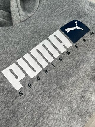 Sudadera Puma Gris con Capucha Talla S