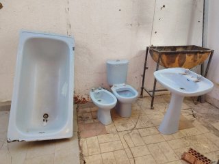 Lote Sanitarios Celeste Bellavista Vintage