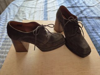 Zapatos Oxford Un Paso Mas Plataforma Marrones