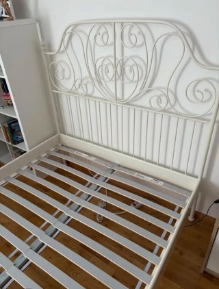 Cama Matrimonio Ikea Blanca y Naranja