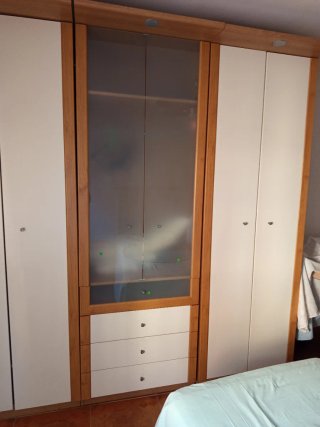 Armario de Habitación con Puerta de Cristal