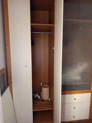 Armario de Habitación con Puerta de Cristal