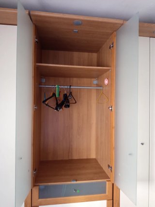 Armario de Habitación con Puerta de Cristal