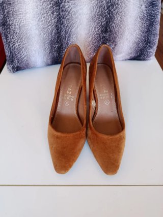 Zapatos de Tacón Aterciopelados Talla 37