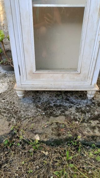 Vitrina de madera con puerta de cristal