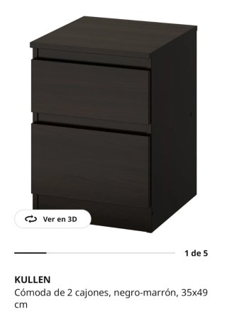Mesita de noche Ikea negra