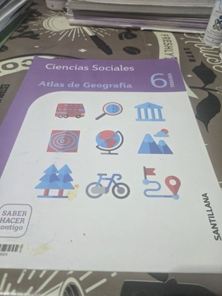 Ciencias sociales.Atlas de Geografía 6primaria