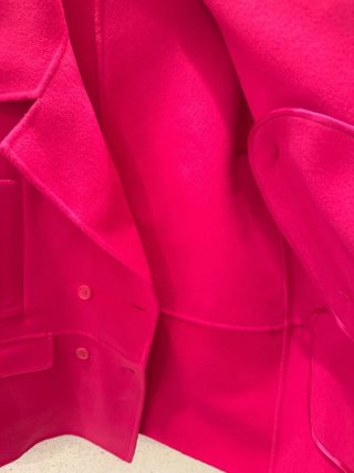 Cappotto rosa doppio petto