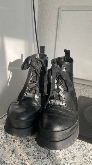Botines Militares Bershka Negros Talla 38