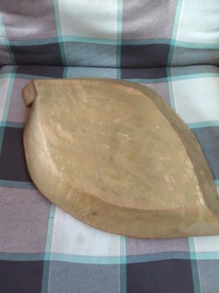 Bandeja artesana vitrificada vintage madera maciza