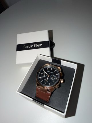 Orologio Calvin Klein Uomo Oro e Marrone