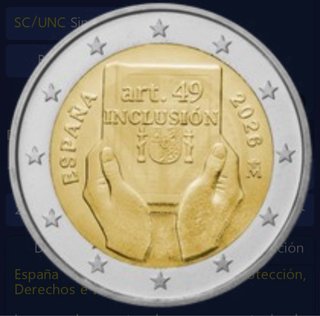 2 euros conmemorativa Inclusión España 2026