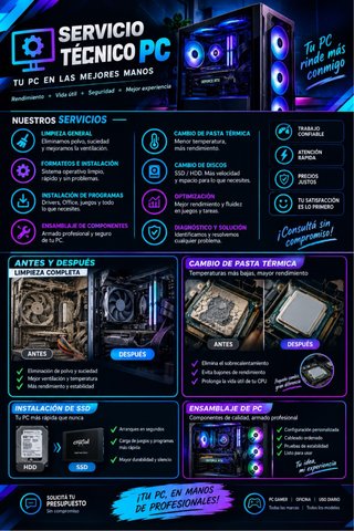 SERVICIO TÉCNICO: PC MANTENIMIENTO Y OPTIMIZACION