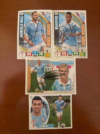 Lote 4 Cromos Firmados Celta de Vigo separado 3€