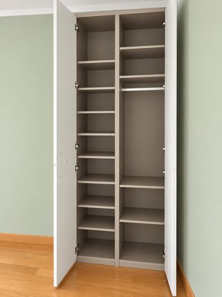 Armario 78x235 con librería integrada y baldas