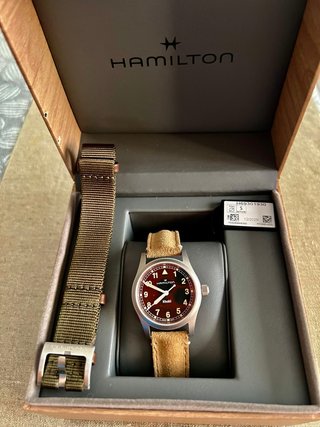 Reloj Hamilton Khaki Marrón y Verde Militar
