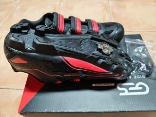 Zapatillas Ciclismo GES Vantage Negras Rojas