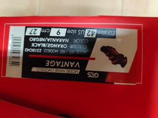 Zapatillas Ciclismo GES Vantage Negras Rojas