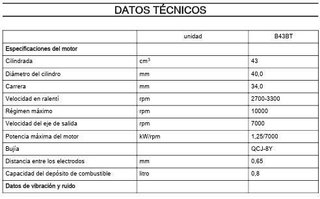 DESBROZADORA  GASOLINA MCCULLOCH B 43BT