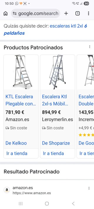 Escalera móvil 2XL con plataforma