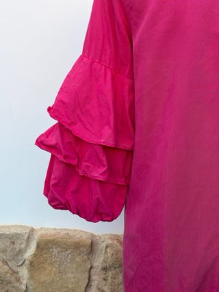 Vestido ZARA Rosa con Volantes
