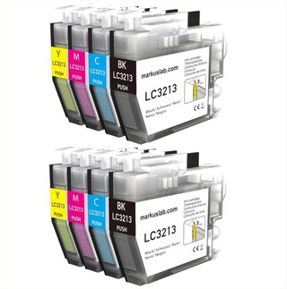 Pack 8 Cartuchos Tinta Brother LC3213 XL