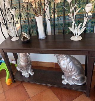 Recibidor de madera 120x36 cm