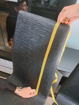 Juego de 4 sillas negras modernas salón