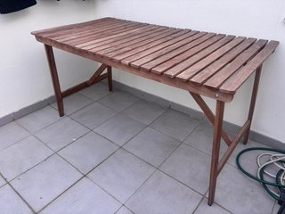 Mesa Terraza Madera Ikea Marrón