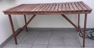 Mesa Terraza Madera Ikea Marrón