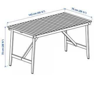 Mesa Terraza Madera Ikea Marrón