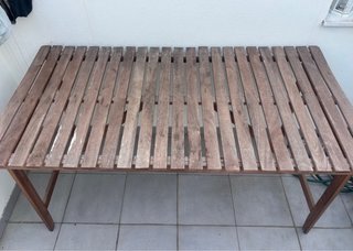 Mesa Terraza Madera Ikea Marrón