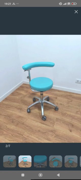 Taburete Dental Ergonómico Turquesa
