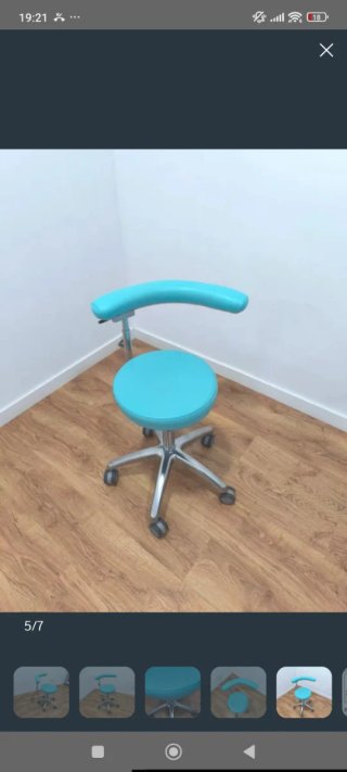 Taburete Dental Ergonómico Turquesa