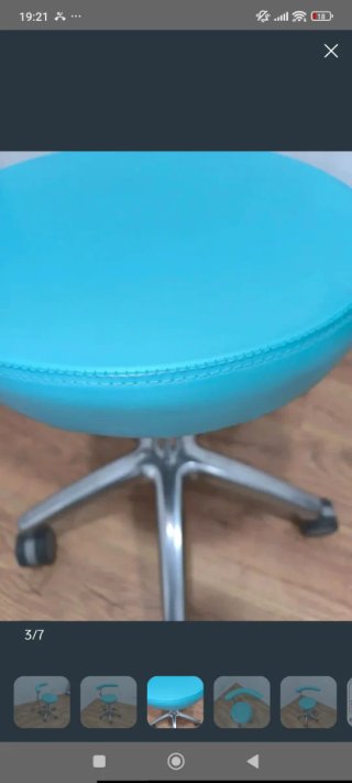 Taburete Dental Ergonómico Turquesa